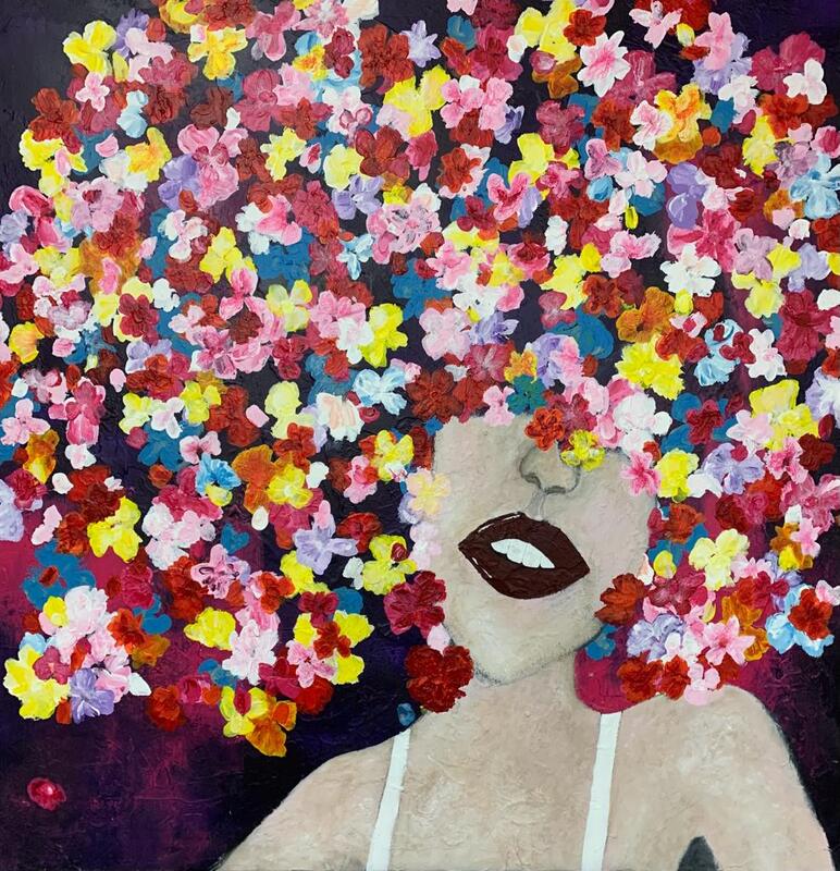 Acrylbild 90 x 90 cm